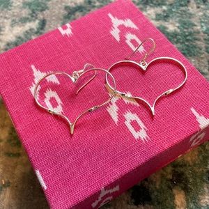Silver heart earrings